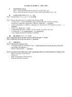 Ma trận đề kiểm tra tiếng anh 11 học kì 1 năm học 2018-2019 | Trường THPT Đoàn Thượng