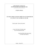 Xây dựng chiến lược phát triển sản xuất kinh doanh của công ty xây lắp điện lực hà nội 