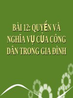 Bài giảng GDCD 8 bài 12 Quyền và nghĩa vụ của công dân trong gia đình | Lớp 8, GDCD - Ôn Luyện