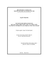 Xây dựng hệ thống đánh giá kết quả thực hiện công việc của nhân viên tại trung tâm dịch vụ giá trị gia tăng vdc online  