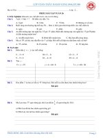 TOÁN 2: PHIẾU BÀI TẬP TUẦN 26