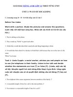 Tải Giải SGK Unit 3 lớp 12 Ways of socialising Listening - Writing - Language focus - Giải bài tập tiếng Anh lớp 12 Unit 3 Ways of socialising đầy đủ nhất