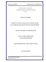 Nghiên cứu nhu cầu đào tạo và sử dụng cán bộ cấp xã trên địa bàn huyện tiền hải tỉnh thái bình 