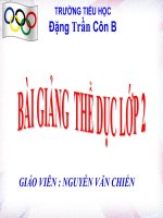 Lớp 2 - Bài 7: Động tác toàn thân: Trò chơi 