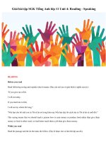 Tải Giải bài tập SGK Tiếng Anh lớp 11 Unit 4: Reading - Speaking - Ôn tập Tiếng Anh lớp 11 Unit 4