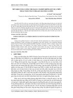 TIẾT KIỆM NĂNG LƯỢNG CHO MẠNG CẢM BIẾN KHÔNG DÂY DỰA TRÊN THUẬT TOÁN TỐI ƯU HÓA BẦY ĐÀN PSO CẢI TIẾN