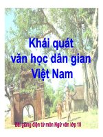 Khái quát văn học dân gian việt nam | Lớp 10, Ngữ văn - Ôn Luyện
