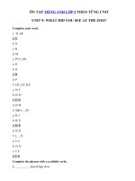 Tải Ôn tập tiếng Anh lớp 5 Unit 9 What did you see at the zoo? - Bài tập tiếng Anh 5 theo từng Unit có đáp án