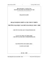 Hoạch định chiến lược phát triển trường đại học sao đỏ giai đoạn 2010   2020 