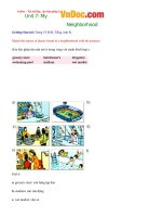 Tải Giải bài tập SGK Tiếng Anh lớp 8 Unit 7: Getting Started, Listen and Read, Speak, Listen - Để học tốt Tiếng Anh 8 Unit 7: My Neighborhood