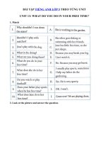 Tải Bài tập ngữ pháp tiếng Anh lớp 5 Unit 13 What do you do in your free time? - Ôn tập tiếng Anh 5 theo từng Unit có đáp án