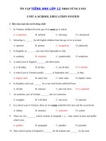 Tải Trắc nghiệm tiếng Anh lớp 12 Unit 4 School education system - Bài tập Unit 4 lớp 12 School education system có đáp án