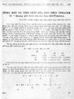 Tồng hợp và tính chất của hợp chất Fomazan IX - Quang phổ khối của các hợp chất Fomazan