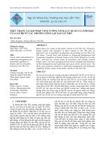 THỰC TRẠNG VÀ GIẢI PHÁP TĂNG CƯỜNG NĂNG LỰC QUẢN LÝ LÃNH ĐẠO CỦA CÁN BỘ NỮ CÁC TRƯỜNG CÔNG LẬP TẠI CẦN THƠ