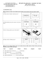 ĐỀ VÀ ĐÁP ÁN KIỂM TRA HỌC KỲ I TIẾNG ANH 11 (NĂM 2017-2018) | Trường THPT Đoàn Thượng