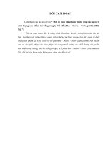 Một số biện pháp hoàn thiện công tác quản lý chất lượng sản phẩm tại tổng công ty cổ phần bia – rượu – nước giải khát hà nội  