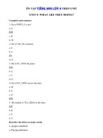 Tải Ôn tập tiếng Anh lớp 4 Unit 9: What are they doing? - Bài tập tiếng Anh 4 theo từng Unit có đáp án