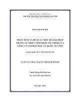 Phân tích và đề xuất một số giải pháp nhằm cải thiện tình hình tài chính của công ty cổ phần đầu tư quốc tế vnpt 