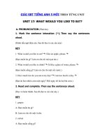 Tải Giải bài tập SBT Tiếng Anh lớp 5 Unit 17: What would you like to eat? - Lời giải sách bài tập Tiếng Anh lớp 5 Unit 17