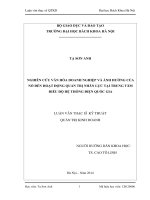 Nghiên cứu văn hóa doanh nghiệp và ảnh hưởng của nó đến hoạt động quản trị nhân lực tại trung tâm điều độ hệ thống điện quốc gia 