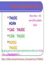 KIỂM NGHIỆM THUỐC ĐÔNG dược pptx _ KIỂM NGHIỆM (slide nhìn biến dạng, tải về đẹp lung linh)