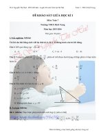 Đề thi giữa học kì I - Toán 7 - Dịch Vọng (2015-2016) - ÔN THI TOÁN