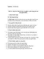 NỘI DUNG BÀI HỌC MÔN GDCD 8 - TUẦN 24