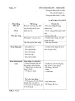 giáo án tuần 18 : Động vật sống trong rừng