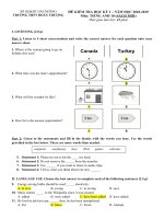 ĐỀ - ĐÁP ÁN TIẾNG ANH 10-HK1 (18-19) SÁCH MỚI | Trường THPT Đoàn Thượng