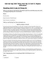 Tải Giải bài tập SGK Tiếng Anh lớp 12 Unit 5: Higher Education - Để học tốt Tiếng Anh 12 Unit 5