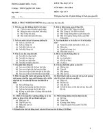 Đề thi học kì 1 môn Vật lý lớp 7 THCS Nguyễn Viết Xuân chọn lọc | Vật lý, Lớp 7 - Ôn Luyện