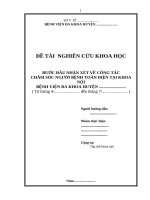 File WORD_Đề tài nghiên cứu khoa học: Bước đầu nhận xét về công tác chăm sóc người bệnh toàn diện tại khoa nội bệnh viện đa khoa huyện