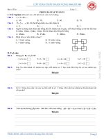 TOÁN 2: PHIẾU BÀI TẬP TUẦN 22