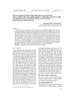 KẾT QUẢ ĐÁNH GIÁ HỌC SINH, SINH VIÊN SAU GIẢNG DẠY THỰC NGHIỆM MÔN HỌC KHỞI NGHIỆP VÀ MÔN HỌC KINH TẾ XÃ HỘI ĐỊA PHƯƠNG TẠI CÁC TRƯỜNG TRUNG CẤP CAO ĐẲNG TRÊN ĐỊA BÀN TỈNH HÀ GIANG