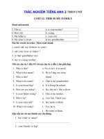 Tải Trắc nghiệm tiếng Anh lớp 3 Unit 11 This is my family - Bài tập tiếng Anh 3 theo từng Unit có đáp án