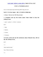 Tải Giải bài tập SBT Tiếng Anh lớp 4 Unit 2: I'm from Japan - Giải sách bài tập tiếng anh lớp 4 unit 2 I'm from Japan đầy đủ nhất