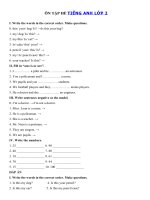 Tải Đề ôn tập hè môn Tiếng Anh lớp 2 lên lớp 3 số 1 - Ôn tập Tiếng Anh lớp 2 cả năm có đáp án