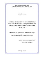 Đánh giá chất lượng và một số biện pháp nâng cao chất lượng đào tạo an toàn môi trường ở trường cao đẳng nghề dầu khí vũng tàu 