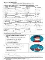 Đề thi vào 10 môn Tiếng Anh năm 2019 - 2020 THCS Lê Văn Tám có lời giải hay | Tiếng Anh, Đề thi vào lớp 10 - Ôn Luyện