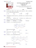 Đề thi thử tốt nghiệp THPT 2020 môn Toán sở GD&ĐT Lạng Sơn, có đáp án