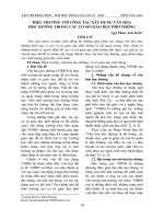 Hiệu trưởng với công tác xây dựng văn hóa học đường trong các cơ sở giáo dục phổ thông