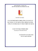 Các giải pháp hoàn thiện công tác quản lý dự án đầu tư xây dựng công trình tại tổng công ty cổ phần đầu tư phát triển xây dựng 