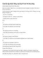 Tải Giải bài tập SGK Tiếng Anh lớp 8 Unit 10: Recycling - Để học tốt Tiếng Anh 8 Unit 10