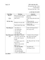 giáo án tuần 18 : Động vật sống trong rừng