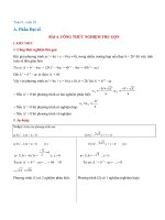 NỘI DUNG BÀI HỌC MÔN TOÁN 9 - TUẦN 28