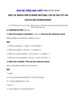 Tải Giải bài tập SBT Tiếng Anh lớp 5 Unit 20: Which one is more exciting, life in the city or life in the countryside? - Lời giải sách bài tập Tiếng Anh lớp 5 Unit 20