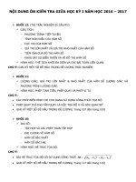 nội dung ôn tập kiểm tra giữa học kì 1 môn toán năm học 20162017  thpt nguyễn du