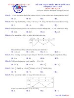 Đáp án và lời giải đề tham khảo THPT Quốc gia năm 2020 môn Toán | Toán học, Đề thi đại học - Ôn Luyện