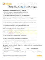 Tải Bài tập tiếng Anh lớp 10 Unit 9: Undersea World Số 4 CÓ ĐÁP ÁN - Bài tập tự luận + trắc nghiệm Tiếng Anh 10 có đáp án