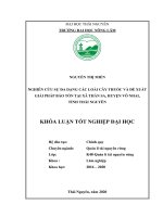 (Khóa luận tốt nghiệp) Nghiên cứu sự đa dạng các loài cây thuốc và đề xuất giải pháp bảo tồn tại xã Thần Sa, huyện Võ Nhai, tỉnh Thái Nguyên